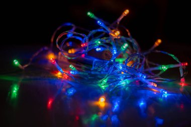 Renkli Noel ışıkları arka planı