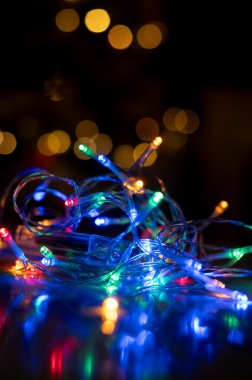 Renkli Noel ışıkları arka planı