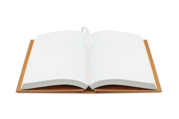 Крупним Планом Чиста Біла Книга Ізольована Білому Тлі Вид Зверху — стокове фото