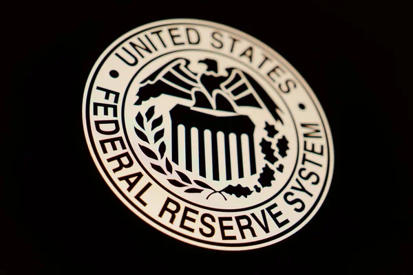 Mai 2022 Barnaul Russland Symbol Des Federal Reserve Systems Auf — Stockfoto
