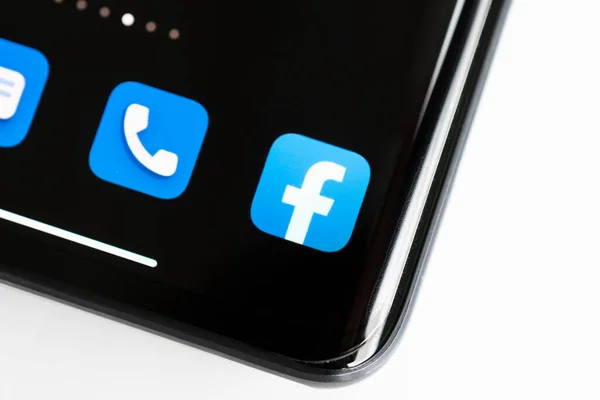 Barnaul Russland Juni 2022 Facebook Anwendung Auf Dem Bildschirm Eines — Stockfoto