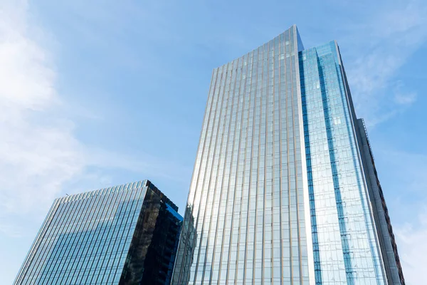 stock image height skyscraper against sky building glass background. Modern urban architecture.