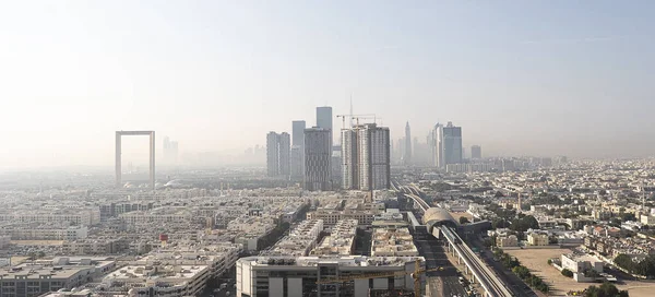 Panorámica Hermosa Vista Del Centro Dubai Desde Una Altura Dubai — Foto de Stock