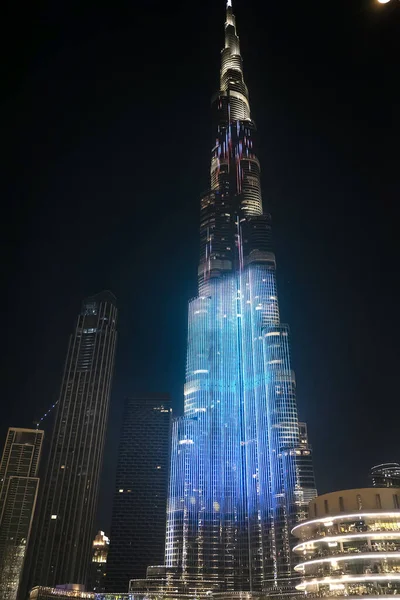 Дубай Оаэ Оаэ Ноября 2022 Года Галактика Бурдж Халифа Ночью — стоковое фото