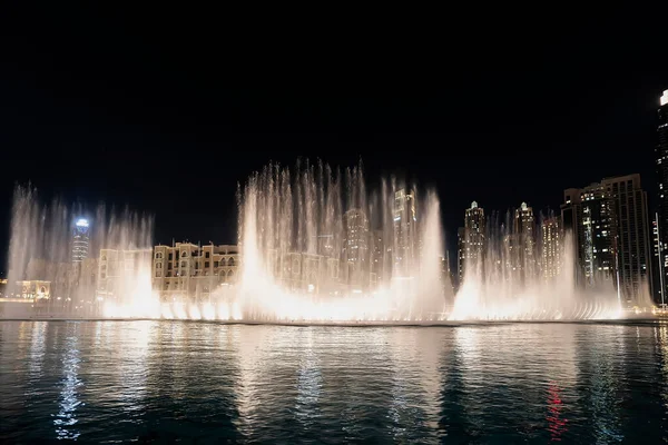 Dancing Fountain Show Magical View Night Tourist Attraction Luxury Travel — Stock Photo, Image
