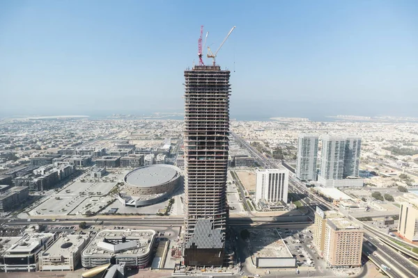 Rascacielos Dubai Edificio Dubai Construcción Rascacielos Ciudad Futurista Desarrollo Urbano — Foto de Stock