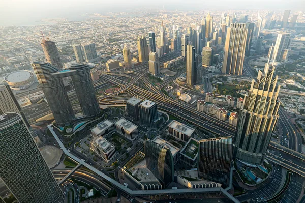 Vista Superior Dubai Desde Torre Más Alta Del Mundo Burj — Foto de Stock