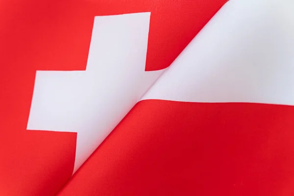 Прапори Швейцарії Польщі Концепція Міжнародних Відносин Між Країнами Стан Урядів — стокове фото