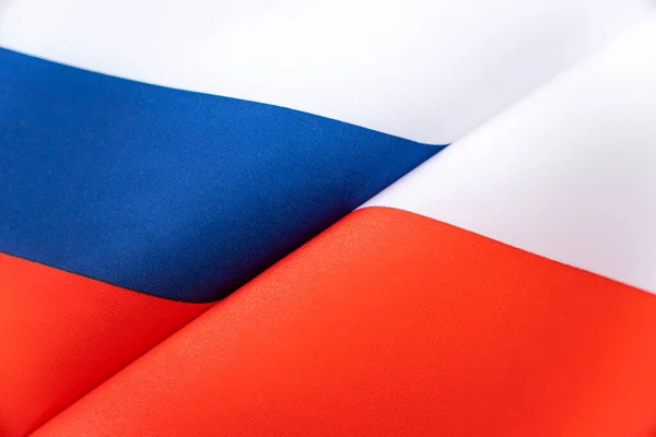 Banderas Rusia Polonia Concepto Relaciones Internacionales Entre Países Estado Los —  Fotos de Stock