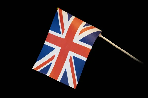 Bandera Nacional Gran Bretaña Sobre Fondo Negro — Foto de Stock