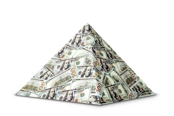 Pyramid Scheme Isolated White Background Concept Exchange Financial Markets Collapse — Stock Photo, Image