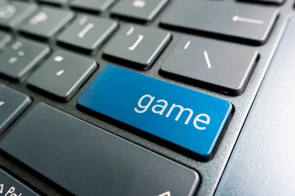 Koncept För Onlinespel Meddelande Ange Tangenten Datorns Tangentbord — Stockfoto