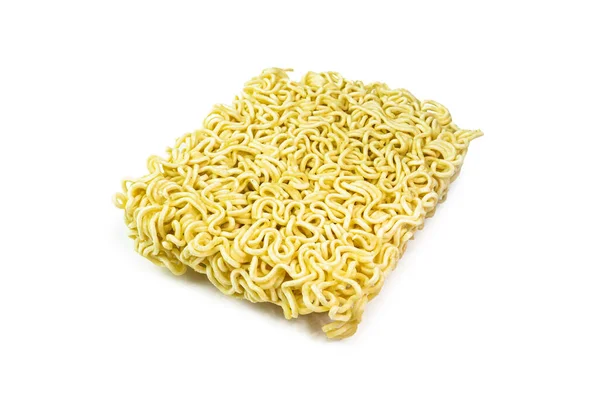 Instant Noodles Raw Briquette Isolated White Background — Stock Photo, Image