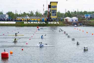 23 Mayıs 2021. Barnaul, Altai bölgesi, Rusya. ICF Kano Sprint Dünya Kupası 'nın ikinci aşaması Barnaul' da