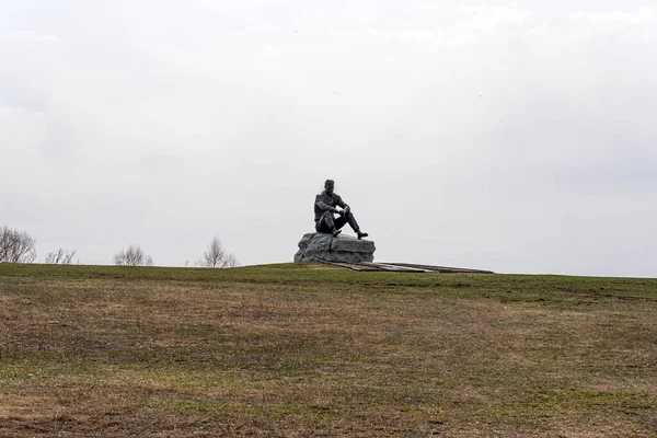 Srostki Village Altaiskiy Krai Avril 2022 Monument Vasily Shukshin Dans — Photo