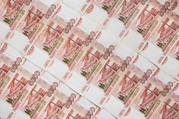 Het Beeld 5000 Roebel Contant Geld Van Russische Federatie Achtergrond — Stockfoto