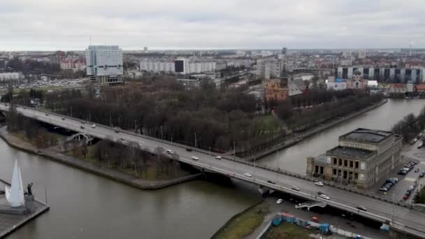 Varie Navi Militari Ricerca Sul Fiume Pregolya Nel Porto Kaliningrad — Video Stock