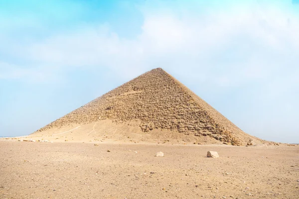 Egypt Dahshur Nebo Dashur Červená Pyramida Faraóna Sneferu Úlomek Ohnuté — Stock fotografie