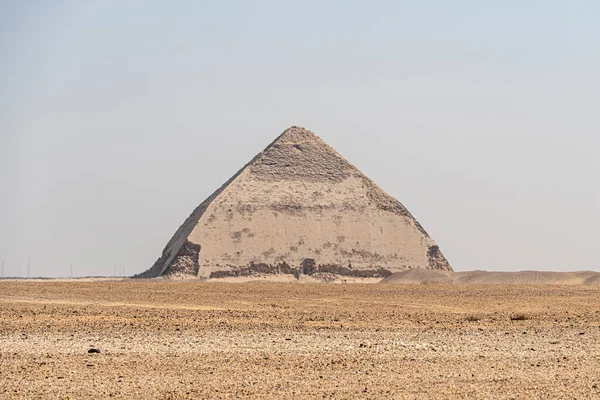 Древняя Согнутая Пирамида Дахшура Фараона Снефру Недалеко Каира Египет Южную — стоковое фото