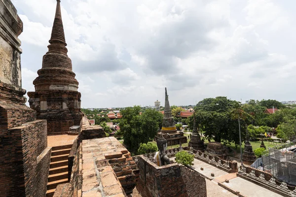 Wat Yai Chai Mongkol Ayudhaya Tailândia Principal Stupa Chedi Lugar — Fotografia de Stock