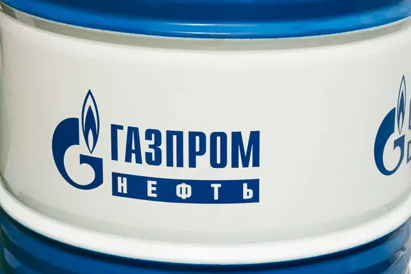 Července 2023 Barnaul Rusko Hlaveň Gazpromu Gazprom Velká Ruská Společnost — Stock fotografie