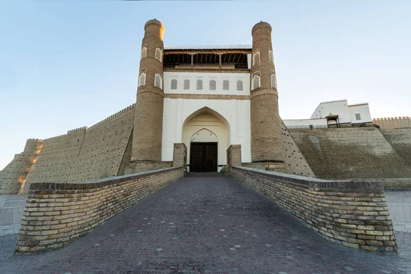 Bukhara Uzbekistan Entrance Ancient 12Th Century Fortress Ark Citadel — Stock Photo, Image