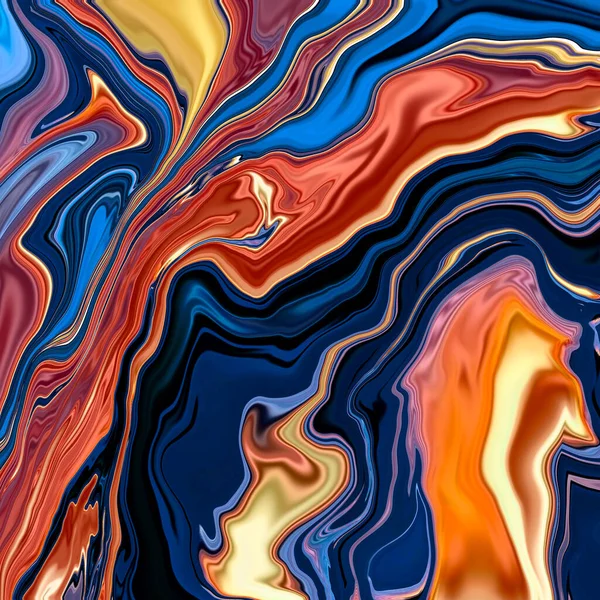 Abstract Colorful Fluid Art Background Digital Art Abstract Concept Colorful — Stock Photo, Image