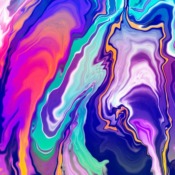 抽象五颜六色的流体艺术背景 数字艺术 — 图库照片