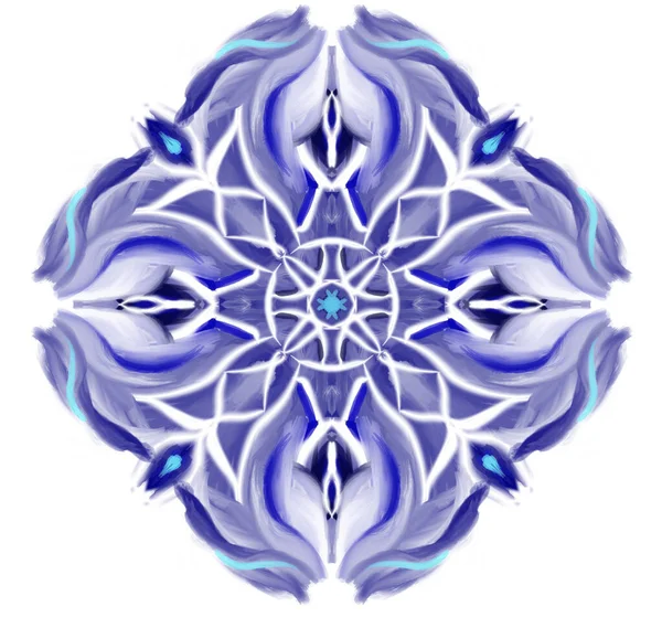 装飾的なラウンドオーナメント 抗ストレス療法パターン 織りのデザイン要素 ヨガのロゴ 瞑想ポスターの背景 珍しい花の形 — ストック写真