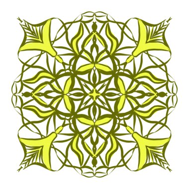  Süslü, yuvarlak süsler. Stres önleyici terapi örnekleri. Tasarım elementleri. Yoga logoları, meditasyon posterleri. Sıra dışı çiçek şekli.