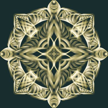 Süslü, yuvarlak süsler. Stres önleyici terapi örnekleri. Tasarım elementleri. Yoga logoları, meditasyon posterleri. Sıra dışı çiçek şekli