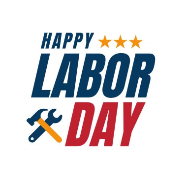 Beyaz arkaplan üzerinde işçi günü tasarımı, vektör illüstrasyonu