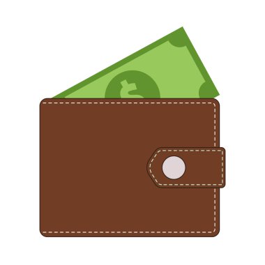 Cüzdan ödeme yöntemlerinin vektör illüstrasyonu. Çevrimiçi alışveriş için kredi kartı, finansal nakit işlemleri, transfer, banka kartı, satın alma işlemi için e-cüzdan, para birimleri. Düz Ağ .