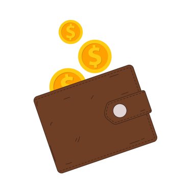 Cüzdan vektör illüstrasyonlu cüzdan Ödeme yöntemleri örnekleme seti. Çevrimiçi alışveriş için kredi kartı, finansal nakit işlemleri, transfer, banka kartı, satın alma işlemi için e-cüzdan, para birimleri. Düz Ağ .