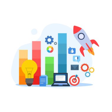 İş ekibi çalışması, iş konsepti çizimi