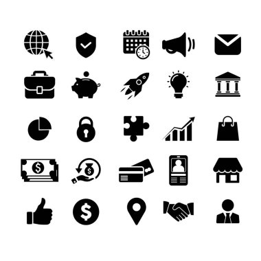 İş ve kurumsal simgeler ayarlandı. Düzenlenebilir Vuruş