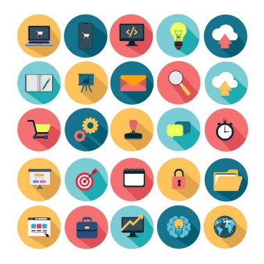 İş ve kurumsal simgeler ayarlandı. Düzenlenebilir Vuruş