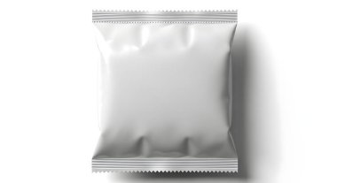 Beyaz folyolu boş kağıt paketi