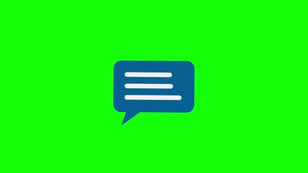 Motion Graphic Animate Icon Chat Green Screen Icon Animation Ultra — 비디오