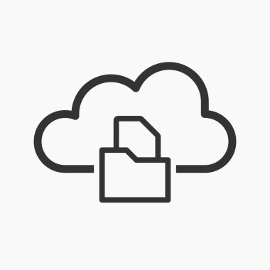 UI Backup Cloud for User Interface and UI Backup. Simple Illustration Icon Backup Storage Symbol with Upload cloud data backup. 