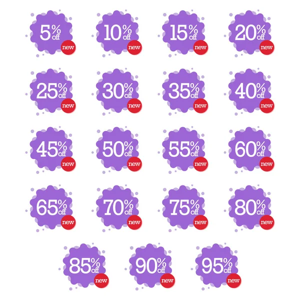 Discount Icons Sale Purple Icon Red New Icon Top Special — Stock Vector