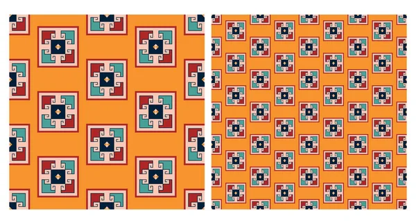 Beautiful Simple Pattern Seamless Stylish Print Background Large Small Orange — Stock Vector