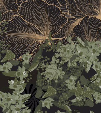 it's a unique digital Traditional Geometric Ethnic border, floral leaves baroque pattern and Mughal art elements, Abstract texture motif, and vintage Ornament artwork combination for textile printing.