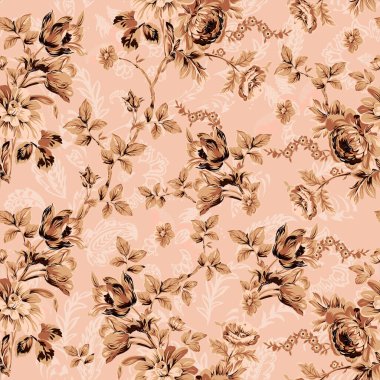 it's a unique digital Traditional Geometric Ethnic border, floral leaves baroque pattern and Mughal art elements, Abstract texture motif, and vintage Ornament artwork combination for textile printing.