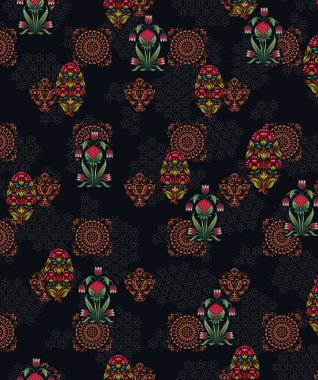 it's a unique digital Traditional Geometric Ethnic border, floral leaves baroque pattern and Mughal art elements, Abstract texture motif, and vintage Ornament artwork combination for textile printing.
