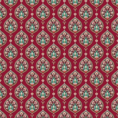 it's a unique digital Traditional Geometric Ethnic border, floral leaves baroque pattern and Mughal art elements, Abstract texture motif, and vintage Ornament artwork combination for textile printing.