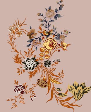 it's a unique digital Traditional Geometric Ethnic border, floral leaves baroque pattern and Mughal art elements, Abstract texture motif, and vintage Ornament artwork combination for textile printing.