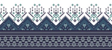 it's a unique digital Traditional Geometric Ethnic border, floral leaves baroque pattern and Mughal art elements, Abstract texture motif, and vintage Ornament artwork combination for textile printing.