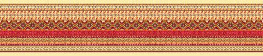 it's a unique digital Traditional Geometric Ethnic border, floral leaves baroque pattern and Mughal art elements, Abstract texture motif, and vintage Ornament artwork combination for textile printing.