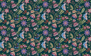 it's a unique digital Traditional Geometric Ethnic border, floral leaves baroque pattern and Mughal art elements, Abstract texture motif, and vintage Ornament artwork combination for textile printing.